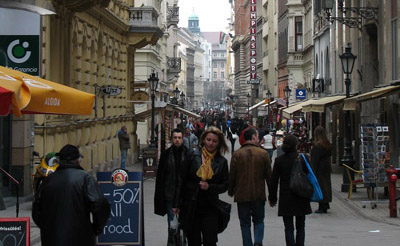 Váci utca - Ostoskatu Budapestissa